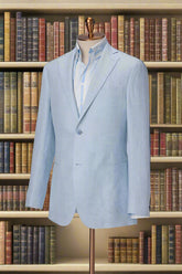 Men's Arctic Blue Single Breasted Jacket Made to Measure